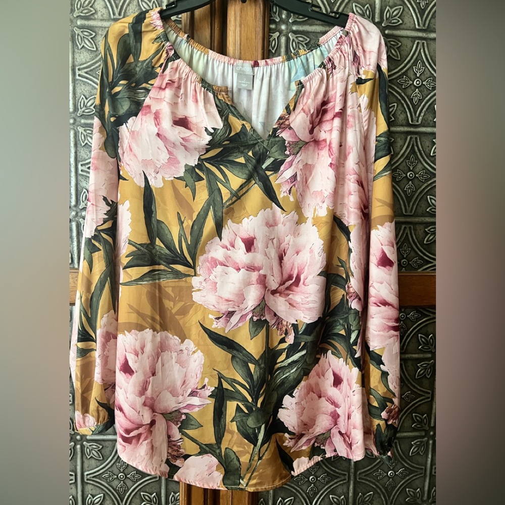 Chicos silky floral top